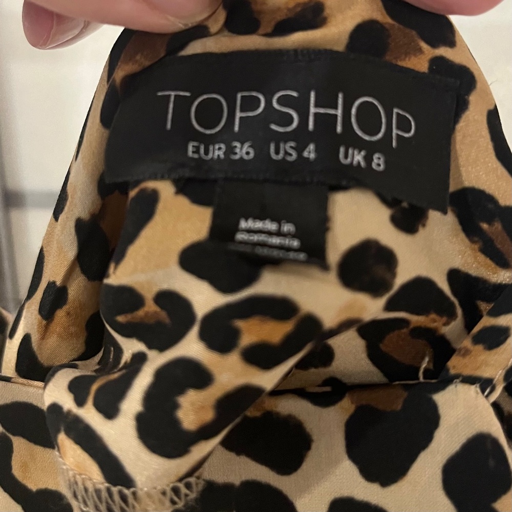 Topshop Leopard Print Jumpsuit With Side Red Stri… - image 6